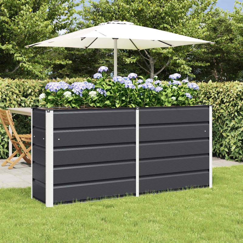Donica Antracyt 160 x 40 x 75 cm Stal