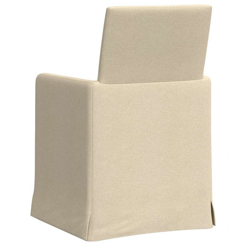 Krzesła jadalne 2 pcs Kremowy 57 x 67 x 95 cm tkanina