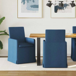 Krzesła jadalne 2 pcs Niebieski 57 x 67 x 95 cm tkanina
