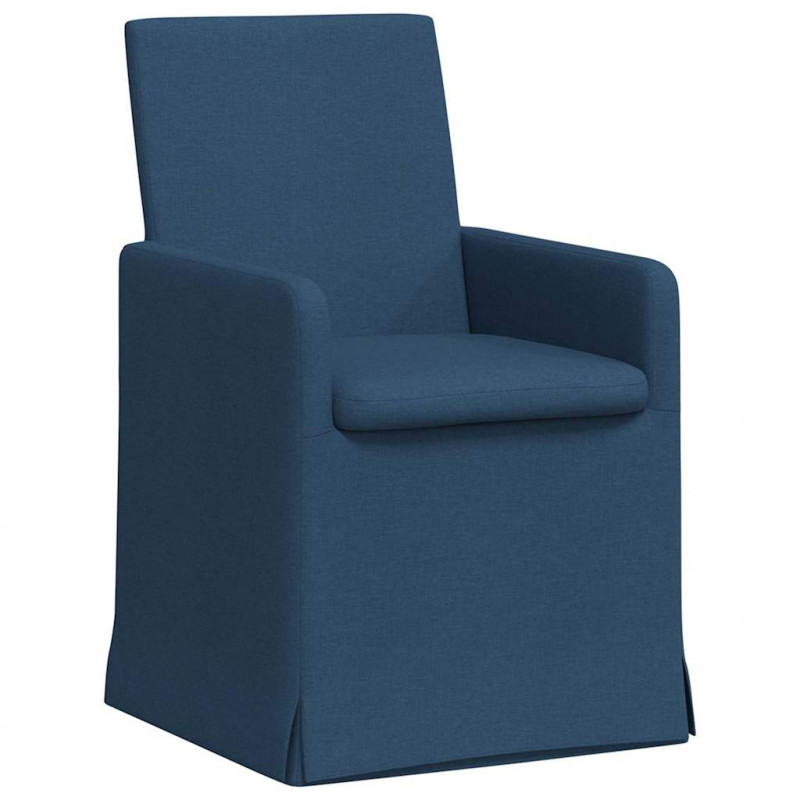 Krzesła jadalne 2 pcs Niebieski 57 x 67 x 95 cm tkanina