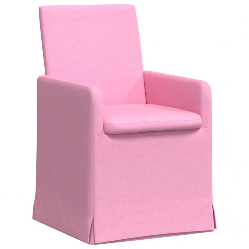 Krzesła jadalne 2 pcs Różowy 57 x 67 x 95 cm tkanina