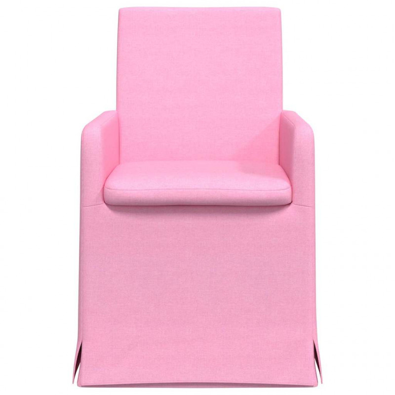 Krzesła jadalne 2 pcs Różowy 57 x 67 x 95 cm tkanina
