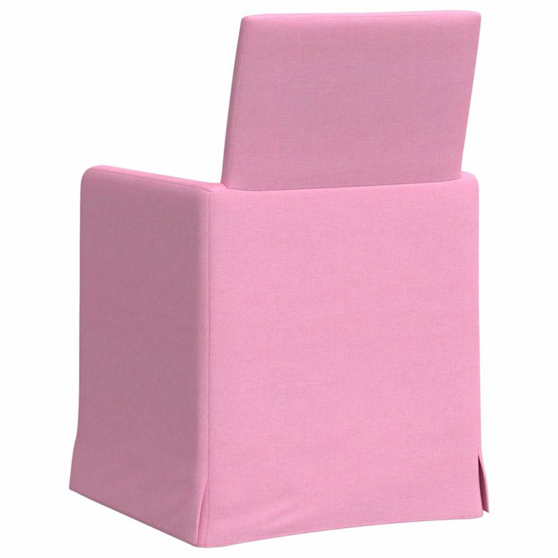 Krzesła jadalne 2 pcs Różowy 57 x 67 x 95 cm tkanina