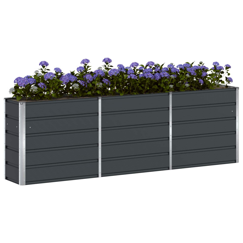 Donica Antracyt 160 x 40 x 75 cm Stal