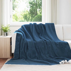 Koc Granatowy 240 x 270 cm Polar