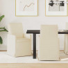 Krzesła jadalne 2 pcs Beżowy 57 x 67 x 98 cm Płótno
