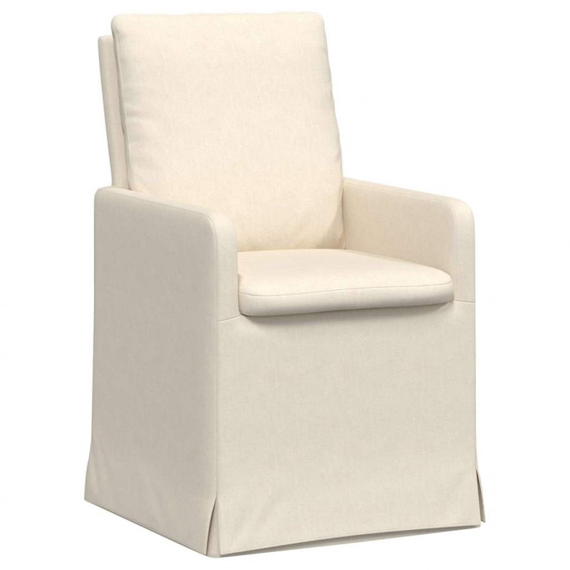 Krzesła jadalne 2 pcs Beżowy 57 x 67 x 98 cm Płótno