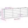 Donica Antracyt 160 x 40 x 75 cm Stal