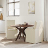 Krzesła jadalne 2 pcs Beżowy 57 x 67 x 98 cm Płótno