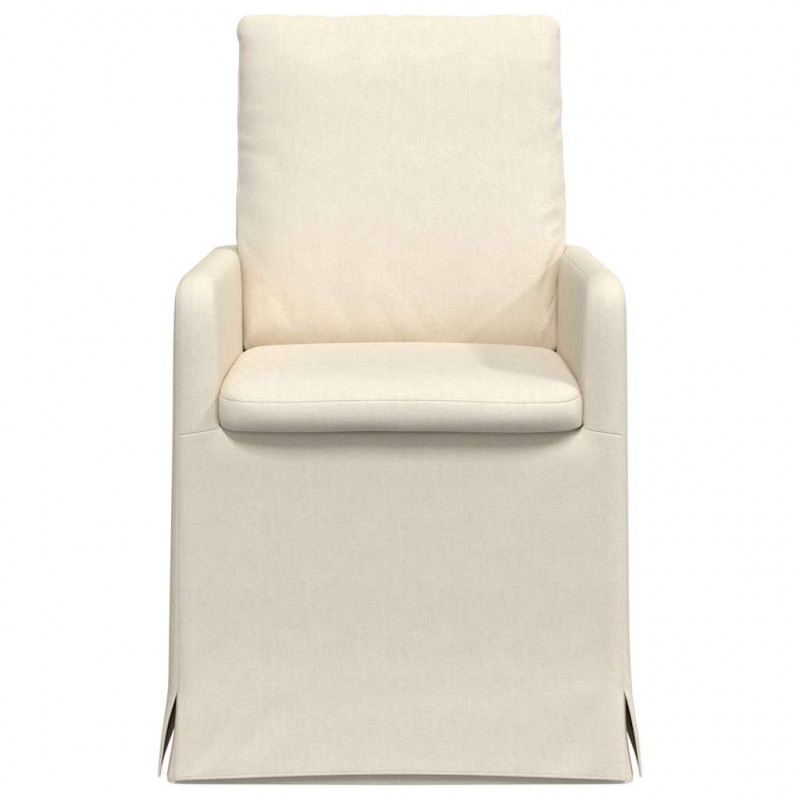 Krzesła jadalne 2 pcs Beżowy 57 x 67 x 98 cm Płótno