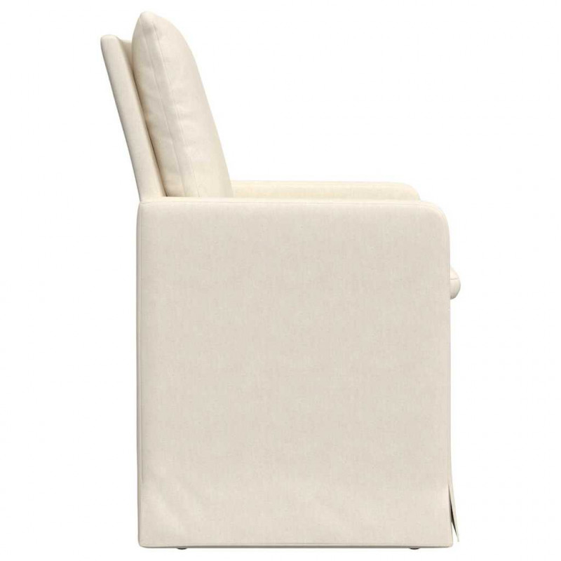 Krzesła jadalne 2 pcs Beżowy 57 x 67 x 98 cm Płótno