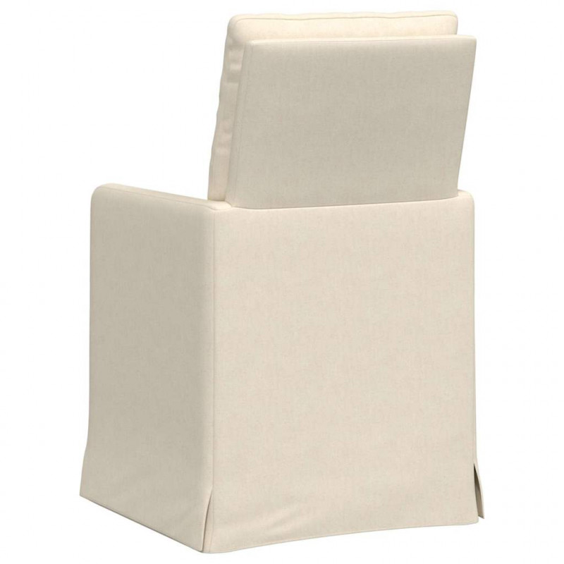 Krzesła jadalne 2 pcs Beżowy 57 x 67 x 98 cm Płótno