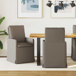 Krzesła jadalne 2 pcs Jasnoszary 57 x 67 x 98 cm Płótno