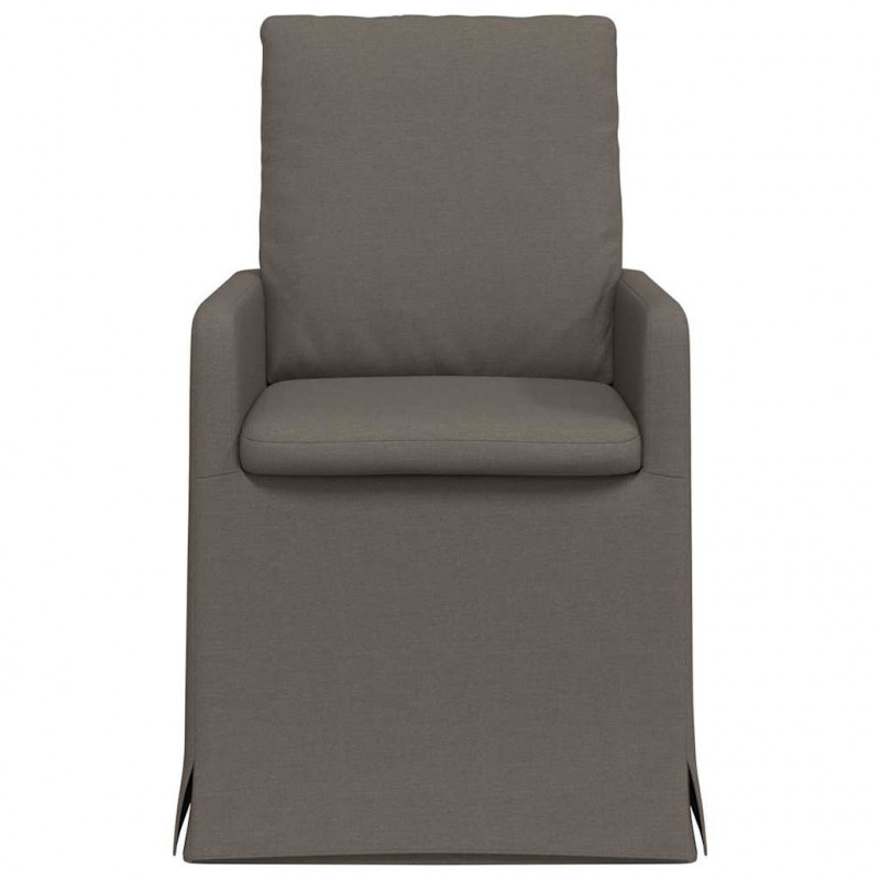 Krzesła jadalne 2 pcs Jasnoszary 57 x 67 x 98 cm Płótno