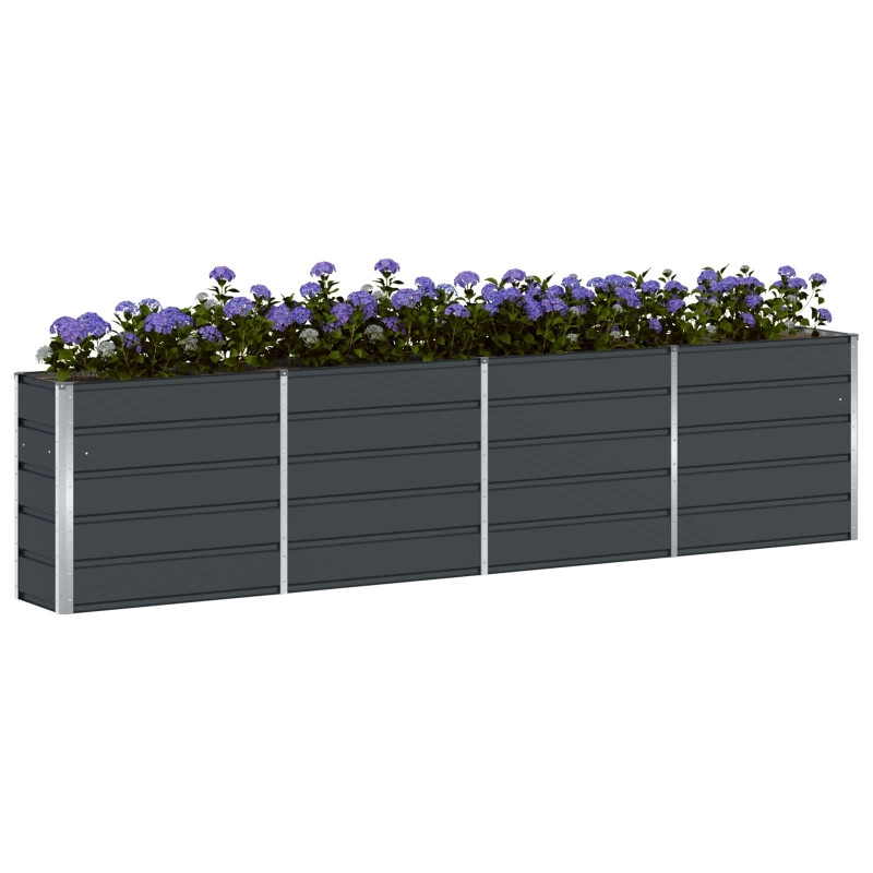 Donica Antracyt 160 x 40 x 75 cm Stal