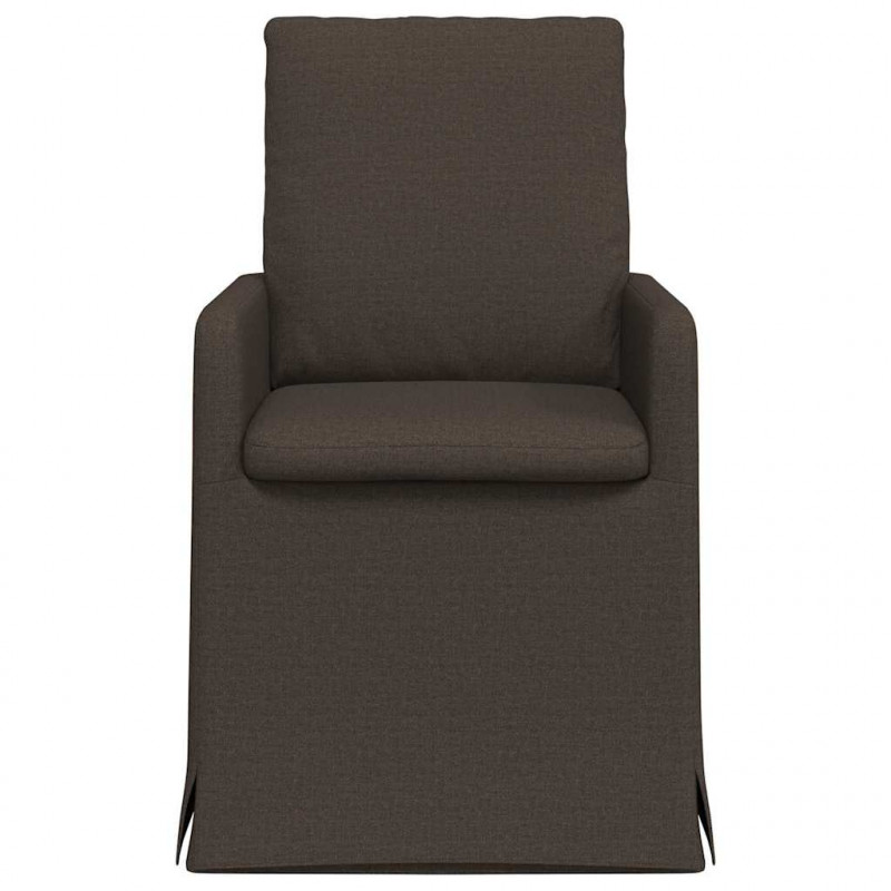 Krzesła jadalne 2 pcs ciemno szary 57 x 67 x 98 cm Płótno