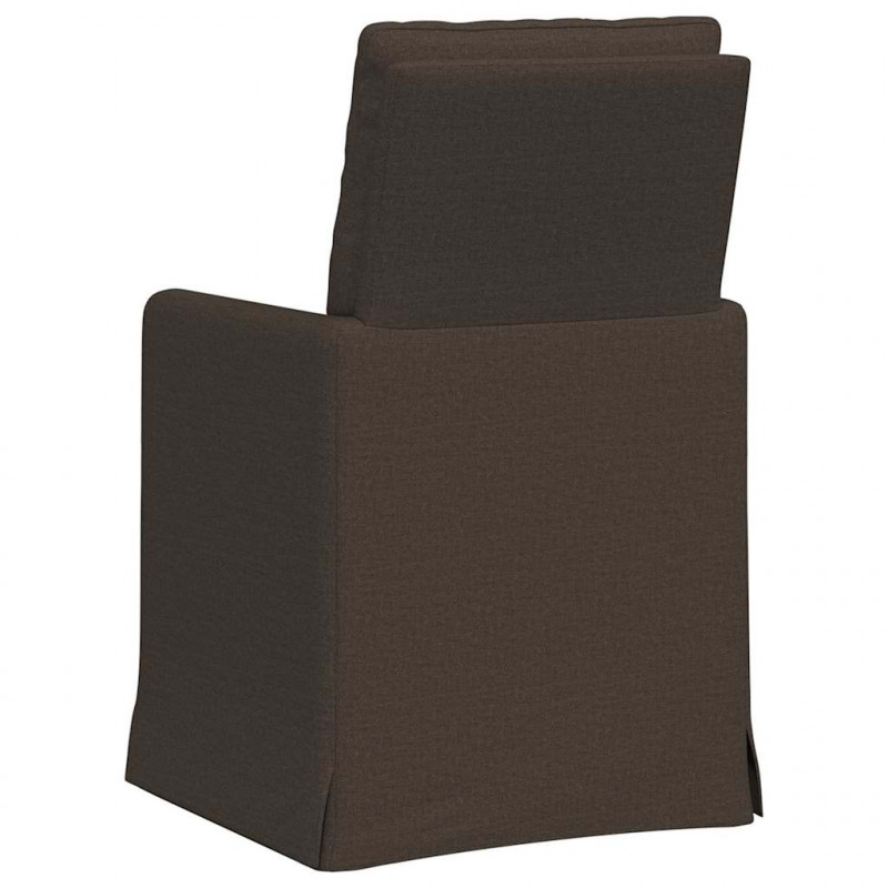 Krzesła jadalne 2 pcs ciemno szary 57 x 67 x 98 cm Płótno