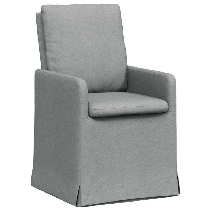 Krzesła jadalne 2 pcs Jasnoszary 57 x 67 x 98 cm tkanina