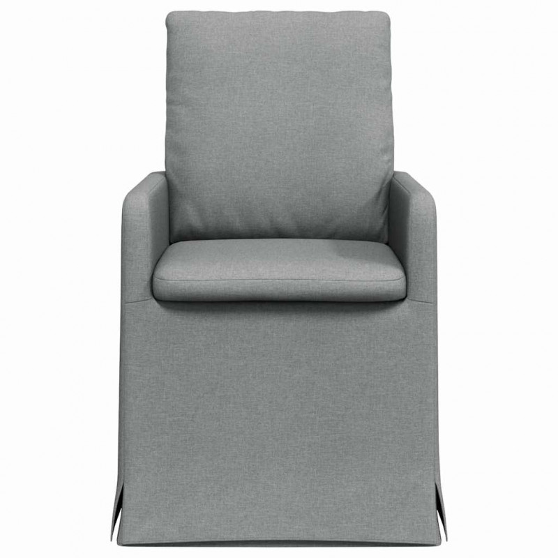 Krzesła jadalne 2 pcs Jasnoszary 57 x 67 x 98 cm tkanina