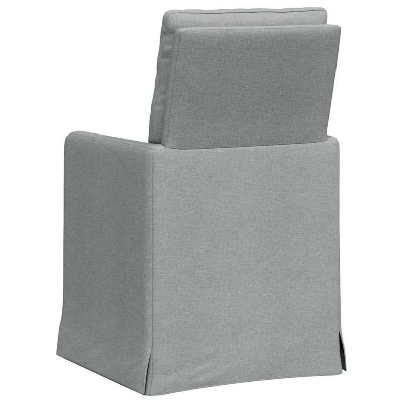 Krzesła jadalne 2 pcs Jasnoszary 57 x 67 x 98 cm tkanina