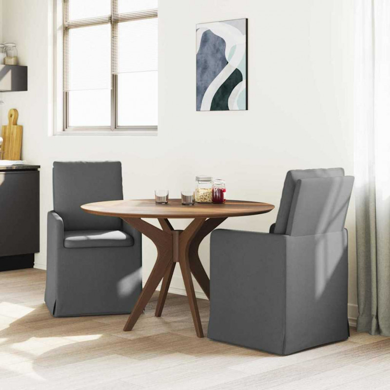 Krzesła jadalne 2 pcs ciemno szary 57 x 67 x 98 cm tkanina