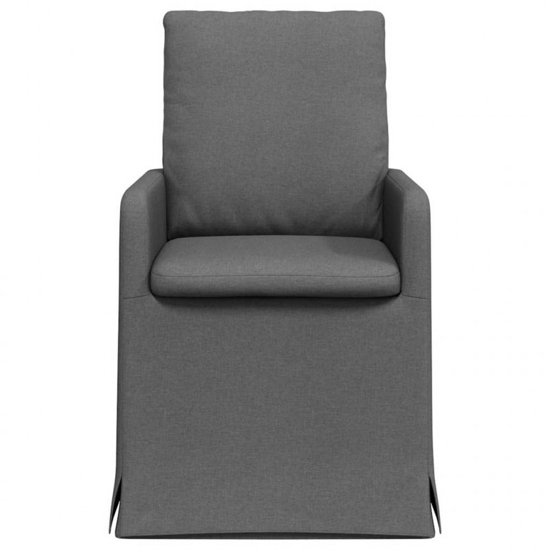 Krzesła jadalne 2 pcs ciemno szary 57 x 67 x 98 cm tkanina