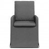Krzesła jadalne 2 pcs ciemno szary 57 x 67 x 98 cm tkanina