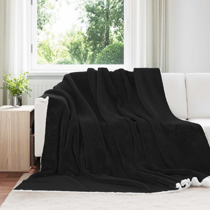 Koc Czarny 220 x 240 cm Polar