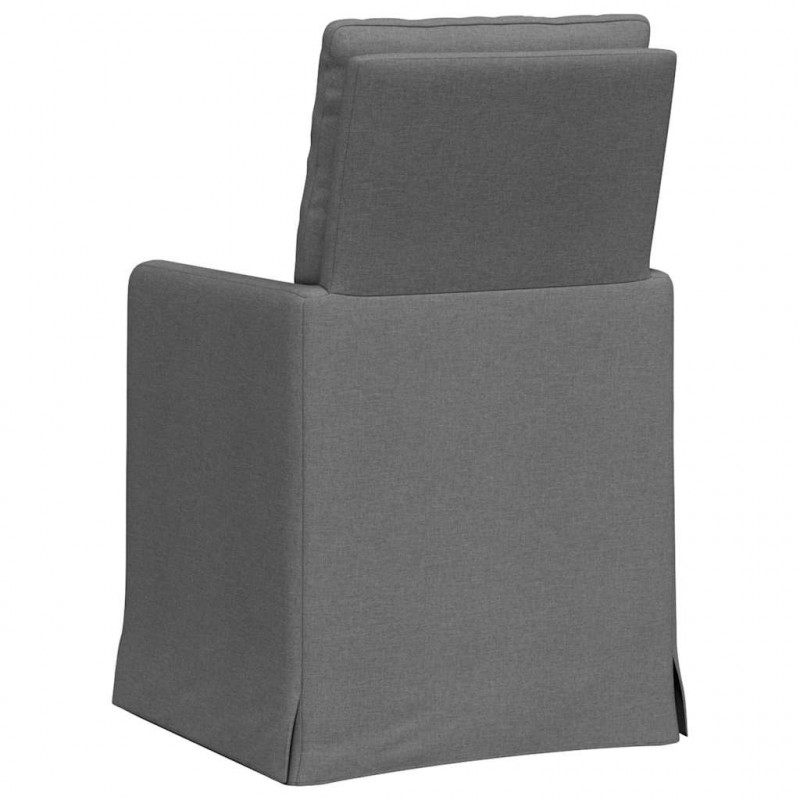 Krzesła jadalne 2 pcs ciemno szary 57 x 67 x 98 cm tkanina