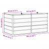Donica Antracyt 160 x 80 x 75 cm Stal