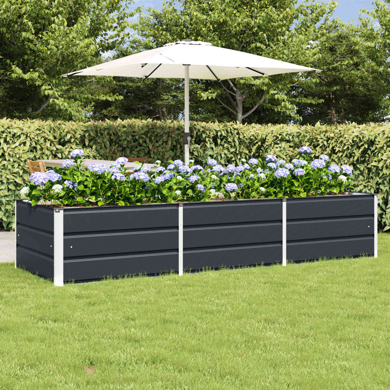 Donica Antracyt 240 x 80 x 45 cm Stal