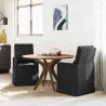 Krzesła jadalne 2 pcs Czarny 57 x 67 x 98 cm tkanina