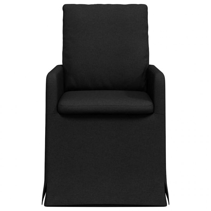 Krzesła jadalne 2 pcs Czarny 57 x 67 x 98 cm tkanina