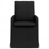 Krzesła jadalne 2 pcs Czarny 57 x 67 x 98 cm tkanina
