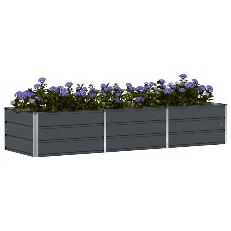 Donica Antracyt 240 x 80 x 45 cm Stal