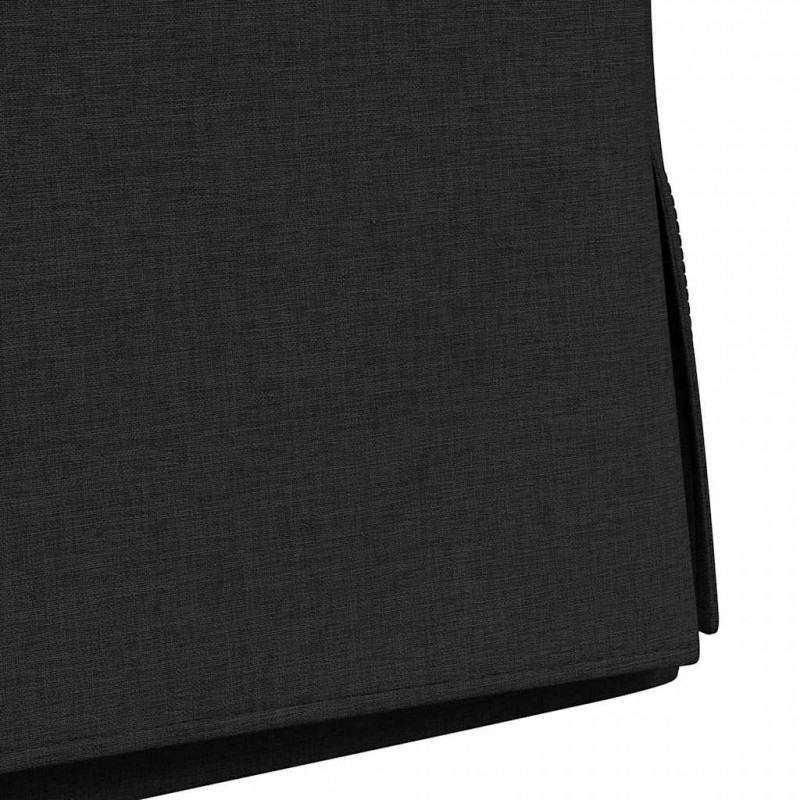 Krzesła jadalne 2 pcs Czarny 57 x 67 x 98 cm tkanina
