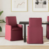 Krzesła jadalne 2 pcs czerwone wino 57 x 67 x 98 cm tkanina