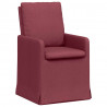 Krzesła jadalne 2 pcs czerwone wino 57 x 67 x 98 cm tkanina