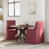 Krzesła jadalne 2 pcs czerwone wino 57 x 67 x 98 cm tkanina