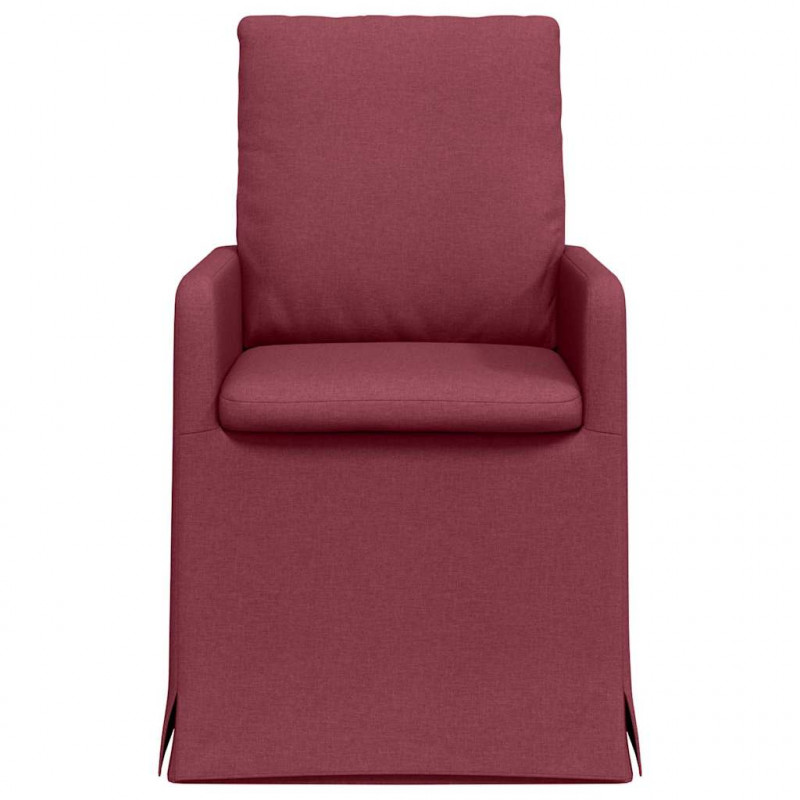 Krzesła jadalne 2 pcs czerwone wino 57 x 67 x 98 cm tkanina