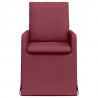 Krzesła jadalne 2 pcs czerwone wino 57 x 67 x 98 cm tkanina