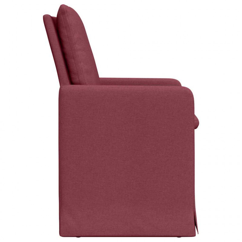 Krzesła jadalne 2 pcs czerwone wino 57 x 67 x 98 cm tkanina