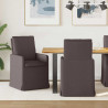 Krzesła jadalne 2 pcs ciemnobrązowy 57 x 67 x 98 cm tkanina
