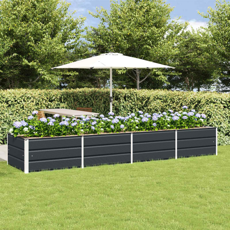 Donica Antracyt 320 x 80 x 45 cm Stal