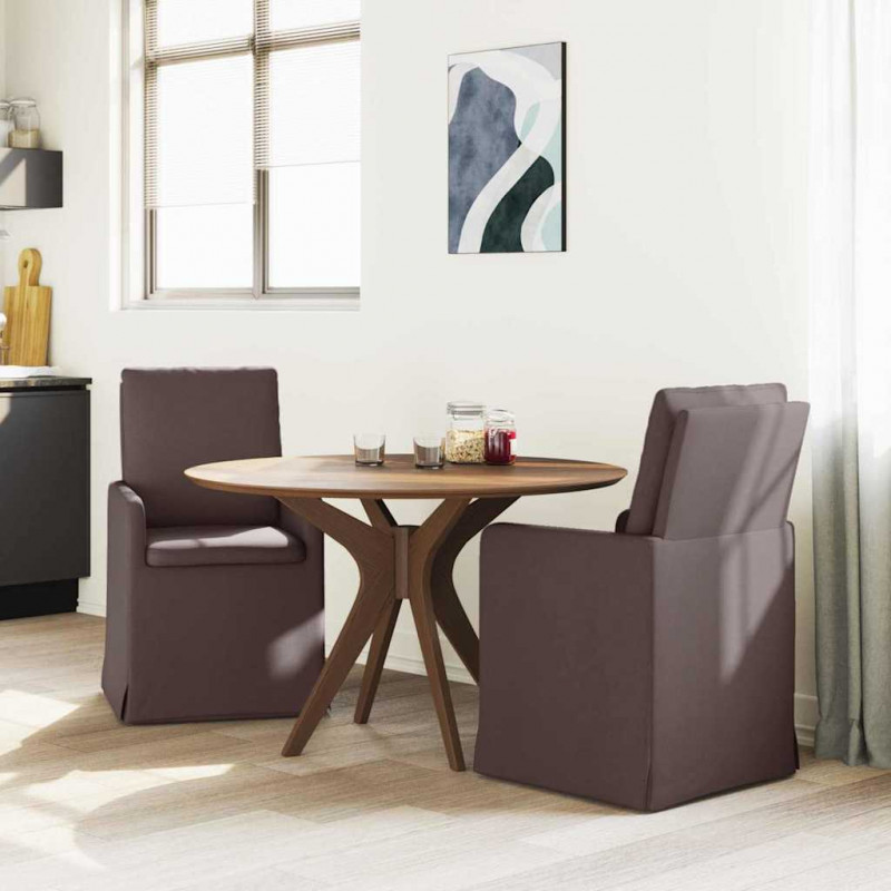 Krzesła jadalne 2 pcs ciemnobrązowy 57 x 67 x 98 cm tkanina