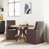 Krzesła jadalne 2 pcs ciemnobrązowy 57 x 67 x 98 cm tkanina