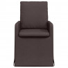 Krzesła jadalne 2 pcs ciemnobrązowy 57 x 67 x 98 cm tkanina