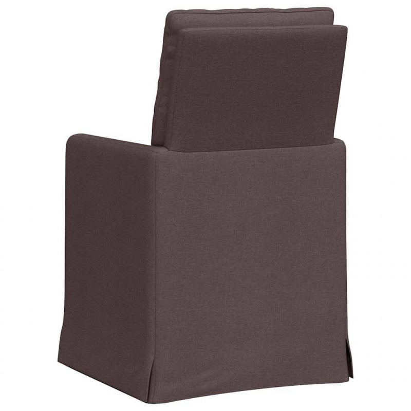 Krzesła jadalne 2 pcs ciemnobrązowy 57 x 67 x 98 cm tkanina