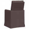 Krzesła jadalne 2 pcs ciemnobrązowy 57 x 67 x 98 cm tkanina