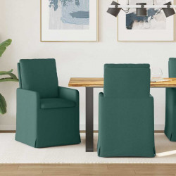 Krzesła jadalne 2 pcs Ciemnozielony 57 x 67 x 98 cm tkanina